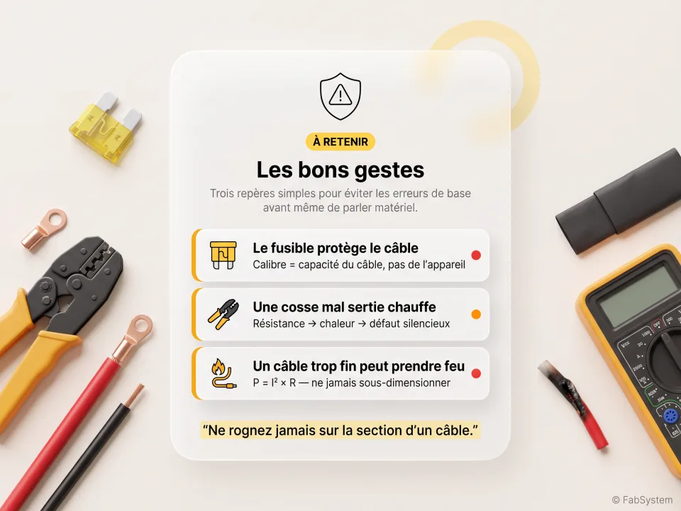 Vignette des bons gestes à retenir en câblage